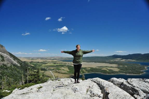No alto do Bear Hump, em Waterton Lakes National Park, em Alberta, no Canadá